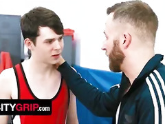 Handsome Stud Eric Fuller Gets Dominated & Fucked By Wrestling Buddy And Perv Coach - Varsity Grip